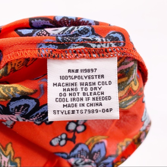 Collective Concepts Floral Tank Top Blouse Size Petite Small - Picture 6 of 6